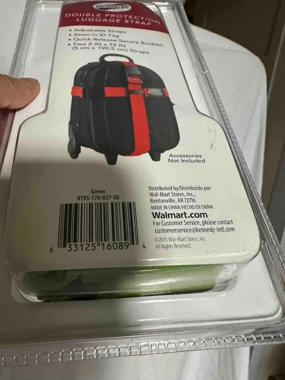 NWT American Tourister DoubleProtection LuggageStraps Travel GreenAdjustable